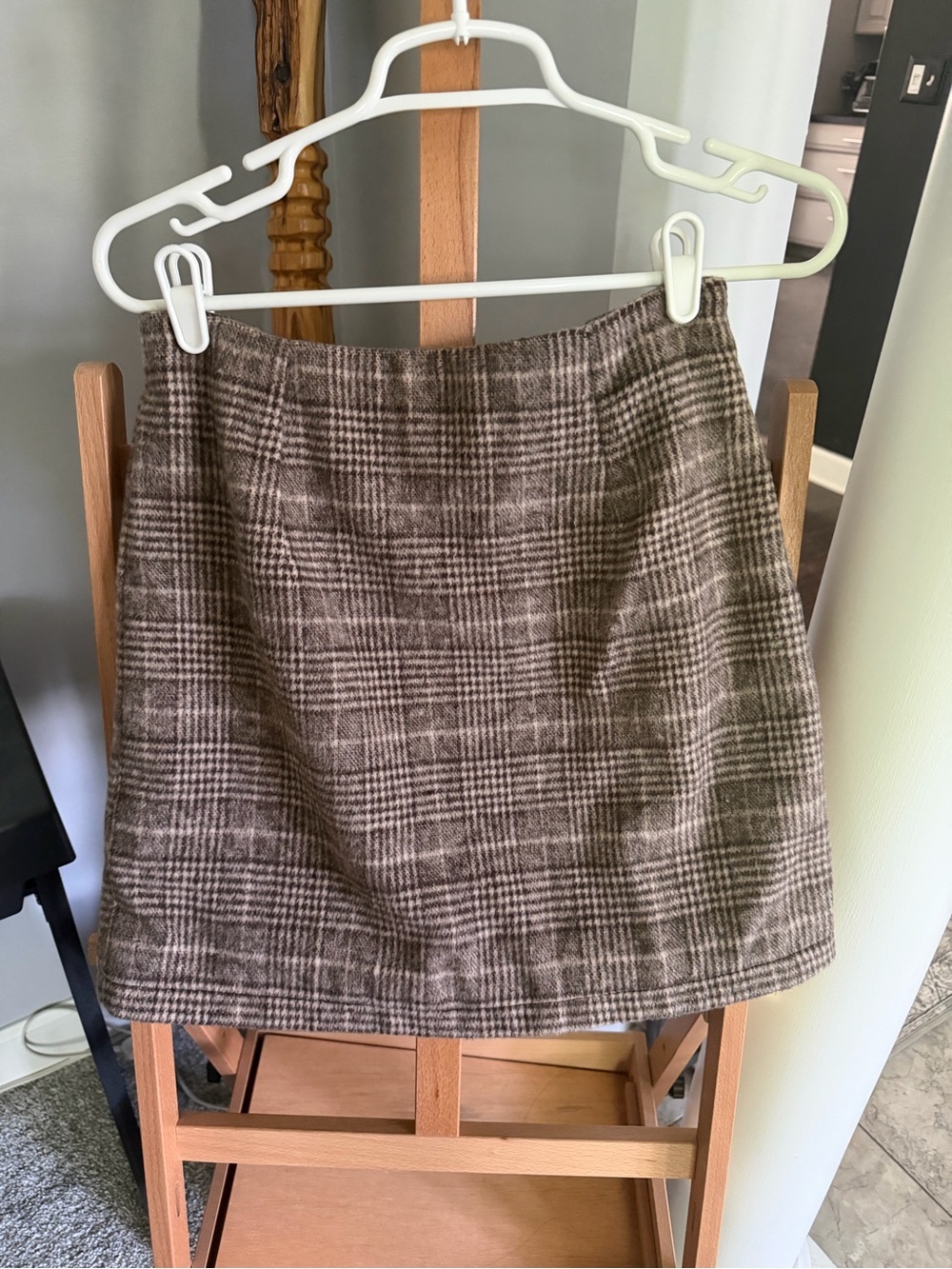 Amazon Brown Plaid Mini Preppy Academia Fall Skirt